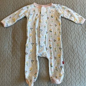Magnetic Me Abbey Organic Cotton Footie: Size 3-6 Months